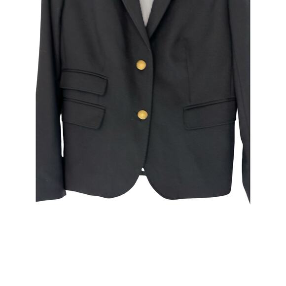 J.Crew Schoolboy Blazer Black Wool Blend Preppy Office Dark Academia Size 2 - Picture 7 of 14